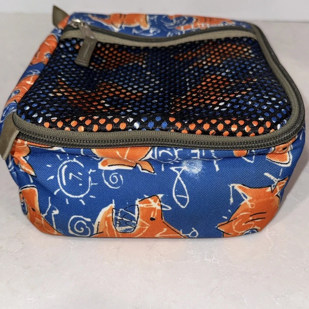 LL BEAN SHARK  PRINT CAMOUFLAGE ZIPPERED KIDS LUNCH BOX BAG